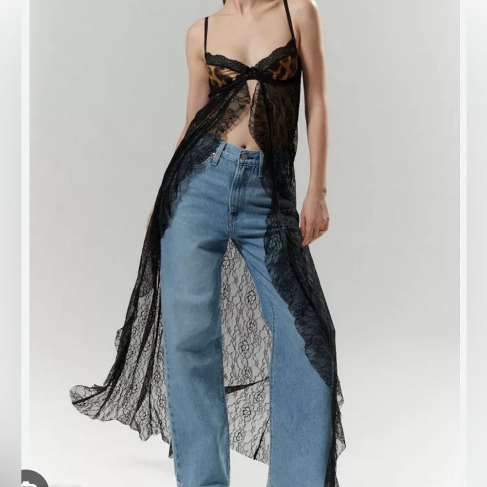 Jaded London Astoria Bralette Cheetah Lace maxi Top duster - Picture 2 of 8